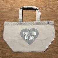 Selection of life. Heart LOGO Tote bag GRAY