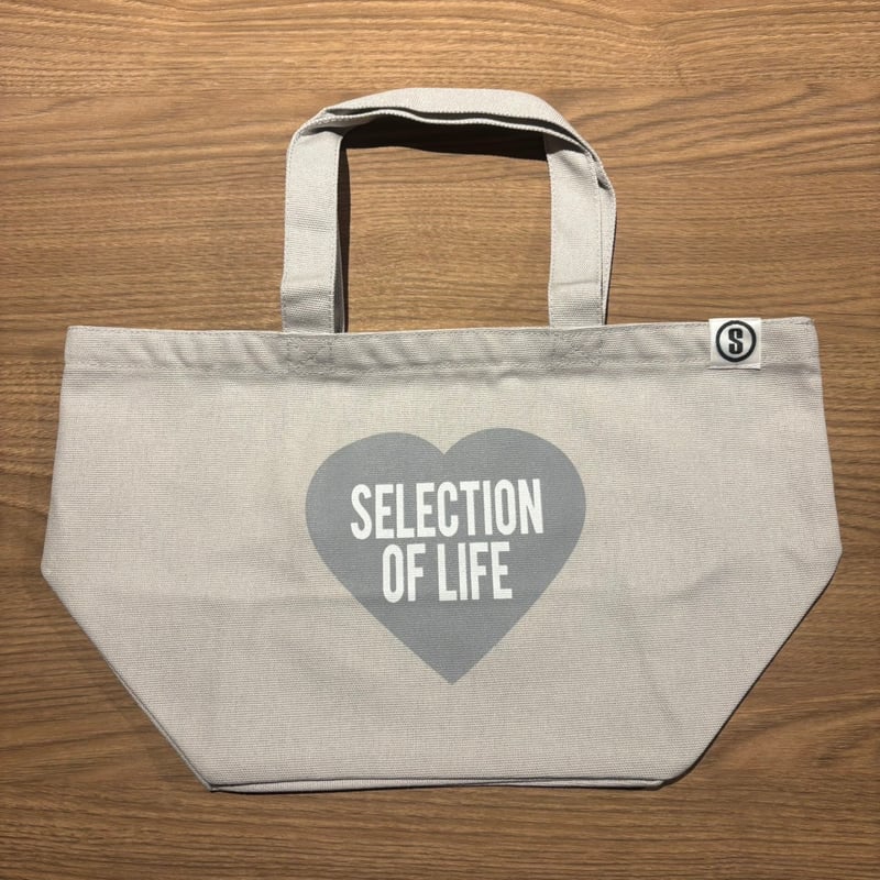 Selection of life. Heart LOGO Tote bag GRAY | S