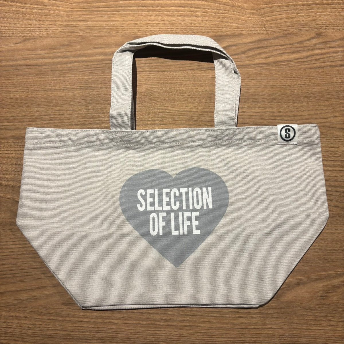 Selection of life. Heart LOGO Tote bag GRAY | S