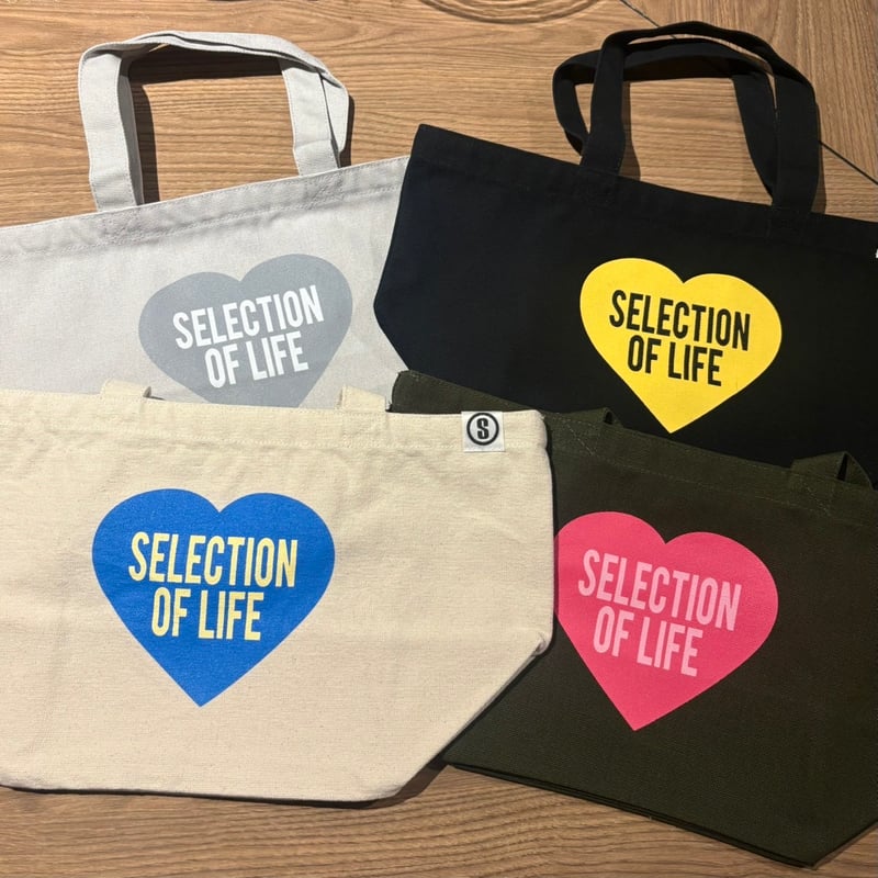 Selection of life. Heart LOGO Tote bag NATURAL