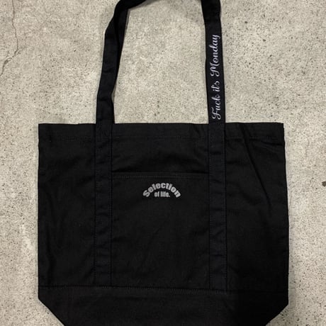Selection of life. Reflector Tote Bag Black×Gray