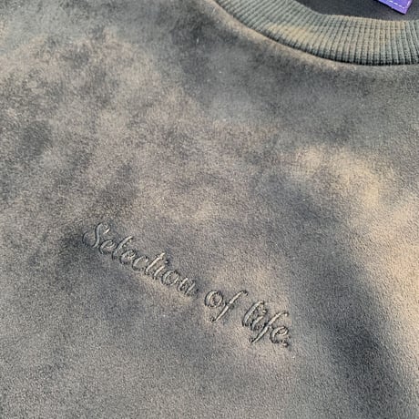 Selection of life. Suede Crew Sweat BLACK