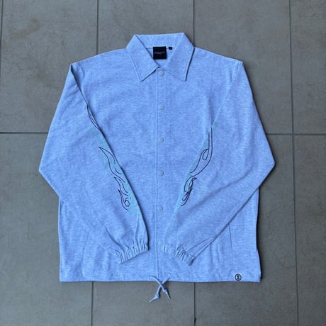 Selection of life. FIRE PATTERN Coach Jacket ASH×TURQUOISE
