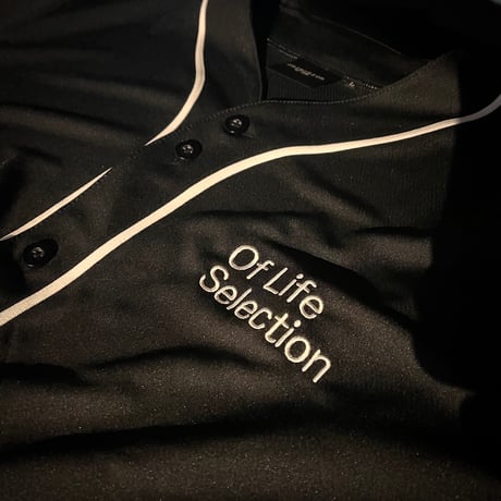 Selection of life. backward LOGO Game Shirt BLACK×WHITE