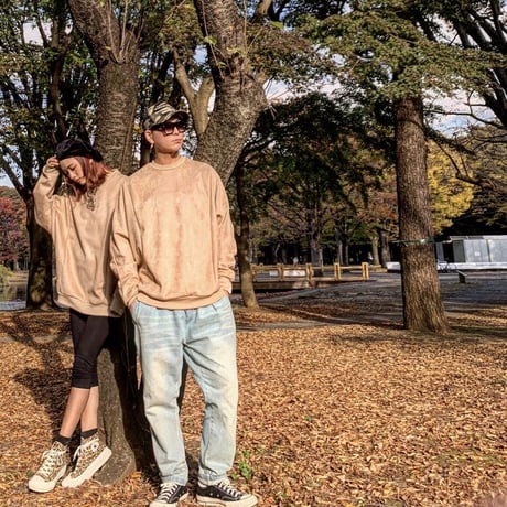 Selection of life. Suede Crew Sweat BEIGE