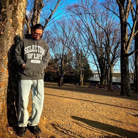 Selection of life. College LOGO Hoodie NATURAL
