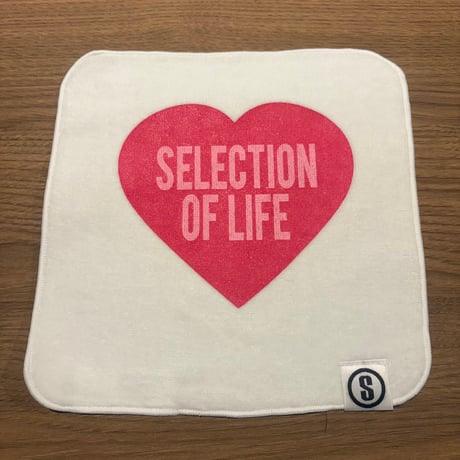 Selection of life. Heart LOGO Hand Towel PINK