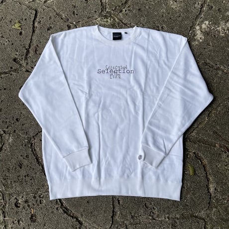 Selection of life. Limted Logo Crew Sweat WHITE
