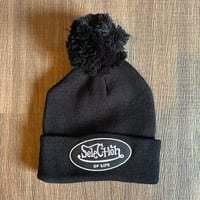 Selection of life. OVAL LOGO Bonbon Beanie BLACK×WHITE