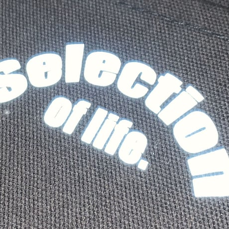 Selection of life. Reflector Tote Bag Black×Light Blue