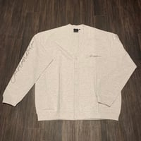 Selection of life. Cursive Cotton Cardigan ASH