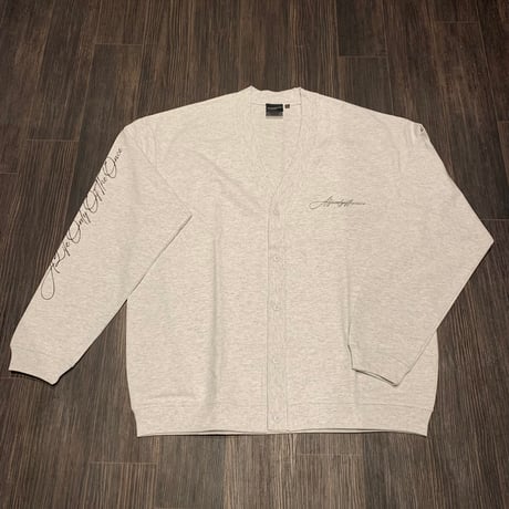 Selection of life. Cursive Cotton Cardigan ASH