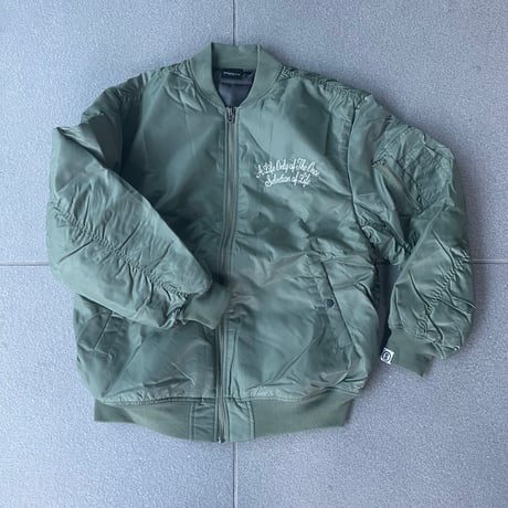 Selection of life. Cursive Embroidery LOGO Nylon MA-1