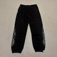 Selection of life. FIRE PATTERN Pants BLACK×TURQUOISE