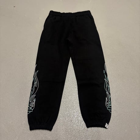 Selection of life. FIRE PATTERN Pants BLACK×TURQUOISE