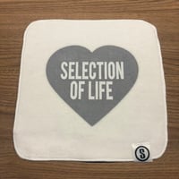 Selection of life. Heart LOGO Hand Towel GRAY