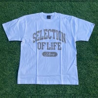 Selection of life. College LOGO Tee WHITE