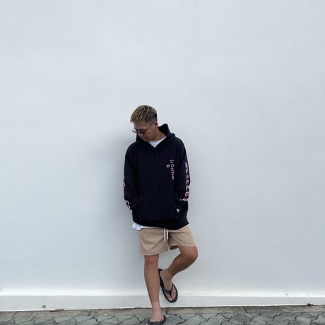 Selection of lif. Cross LOGO Hoodie BLACK