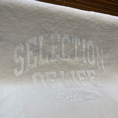 Selection of life. College LOGO Blanket&Cushion IVORY