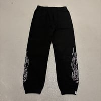 Selection of life. FIRE PATTERN Pants BLACK×PINK