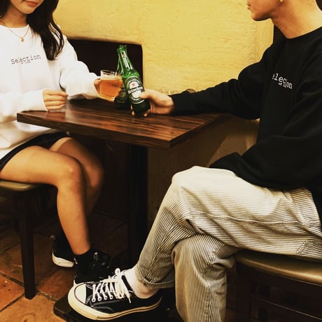 Selection of life. Brand LOGO Crew Sweat White