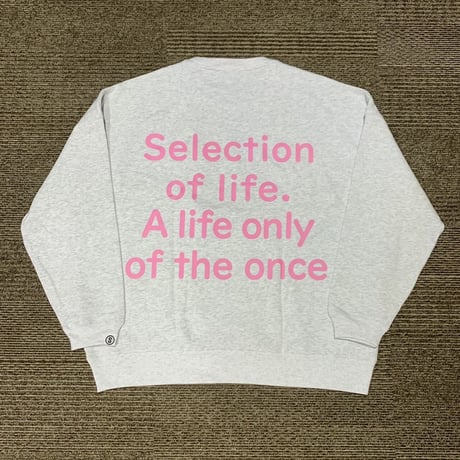 Selection of life. Flexing LOGO Crew Sweat ASH