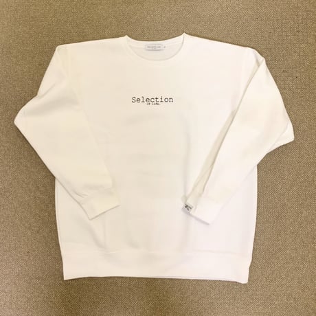 Selection of life. Brand LOGO Crew Sweat White