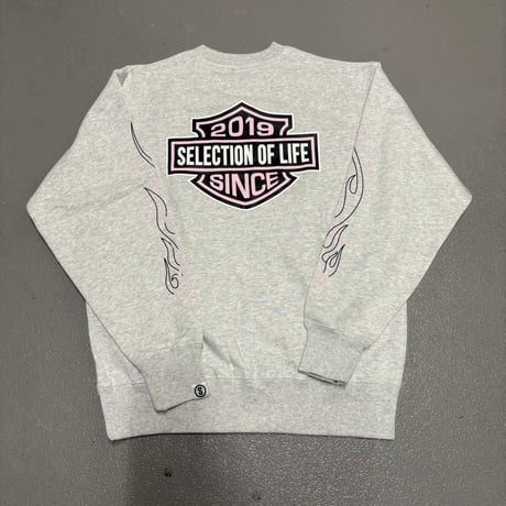 Selection of life. FIRE PATTERN Crew ASH×PINK