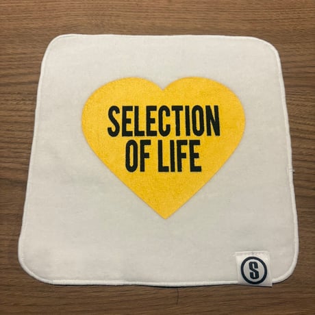 Selection of life. Heart LOGO Hand Towel YELLOW