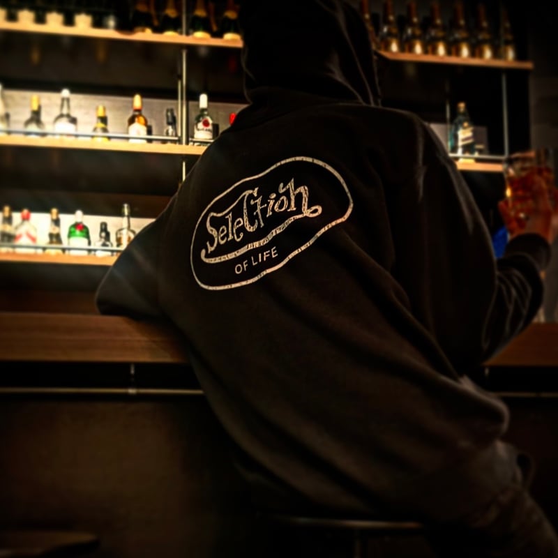 Selection of life. OVAL LOGO Zip Hoodie FADE BL