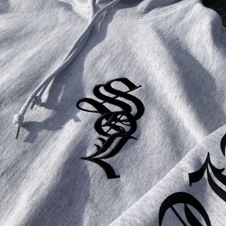 Selection of life. OLD ENGLISH Brand LOGO Hoodie ASH