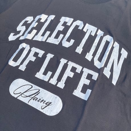Selection of life. College LOGO Tee FADE BLACK