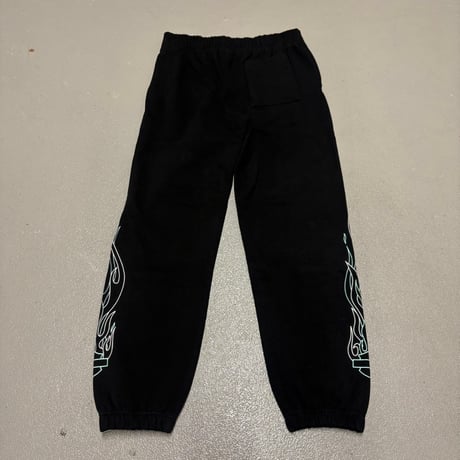 Selection of life. FIRE PATTERN Pants BLACK×TURQUOISE