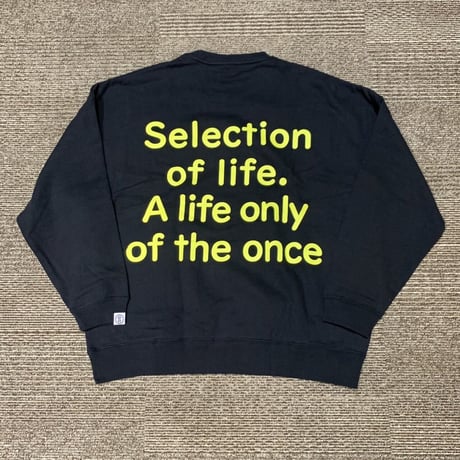 Selection of life. Flexing LOGO Crew Sweat BLACK