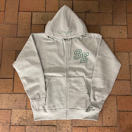 Selection of life. SE LOGO Zip Hoodie GRAY