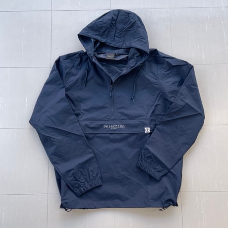 Selection of life. BURN LOGO Anorak Jacket NAVY