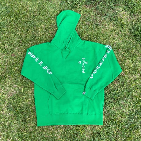 Selection of lif. Cross LOGO Hoodie GREEN