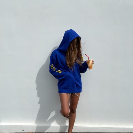 Selection of lif. Cross LOGO Hoodie BLUE