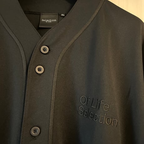 Selection of life. backward LOGO Game Shirt BLACK×BLACK