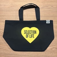Selection of life. Heart LOGO Tote bag BLACK