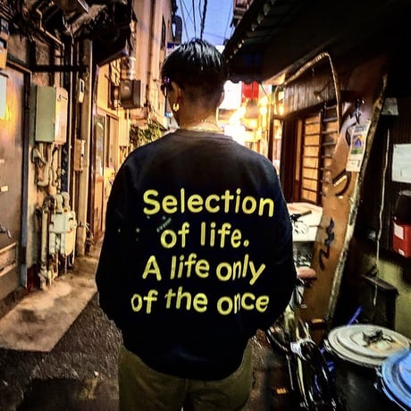 Selection of life. Flexing LOGO Crew Sweat BLACK