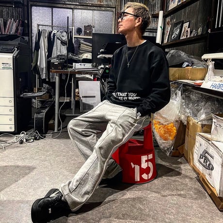 Selection of life. BURN LOGO Crew Sweat NAVY