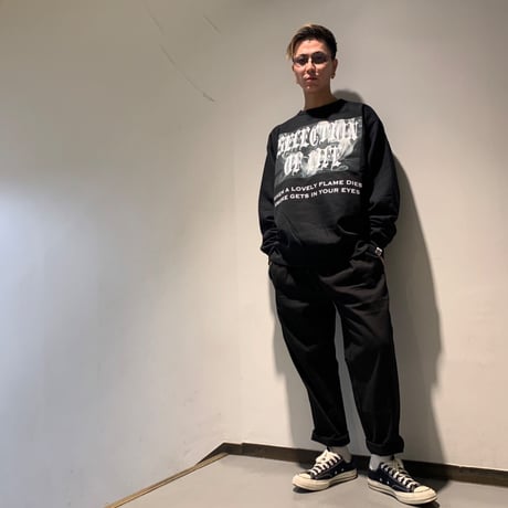 Selection of life. Print Crew Sweat BLACK