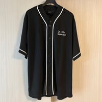Selection of life. backward LOGO Game Shirt BLACK×WHITE