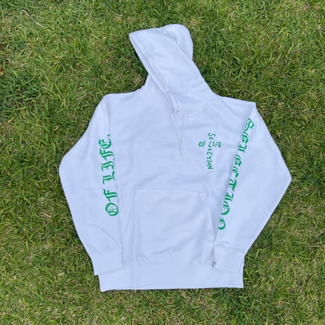Selection of lif. Cross LOGO Hoodie WHITE