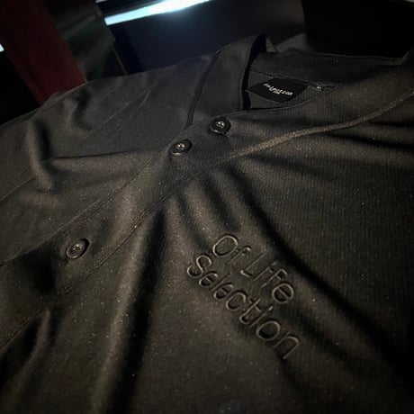 Selection of life. backward LOGO Game Shirt BLACK×BLACK