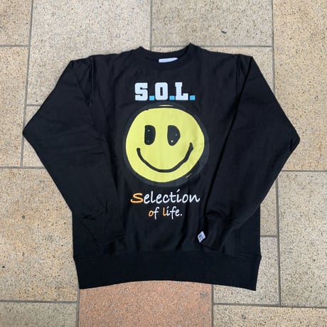 Selection of life. TEGAKI Crew  Sweat Black