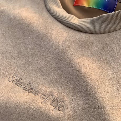 Selection of life. Suede Crew Sweat BEIGE