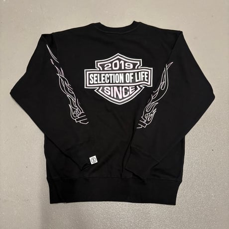 Selection of life. FIRE PATTERN Crew BLACK×PINK