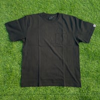 Selection of life. backward LOGO Pocket Tee BLACK